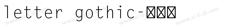 letter gothic字体转换
